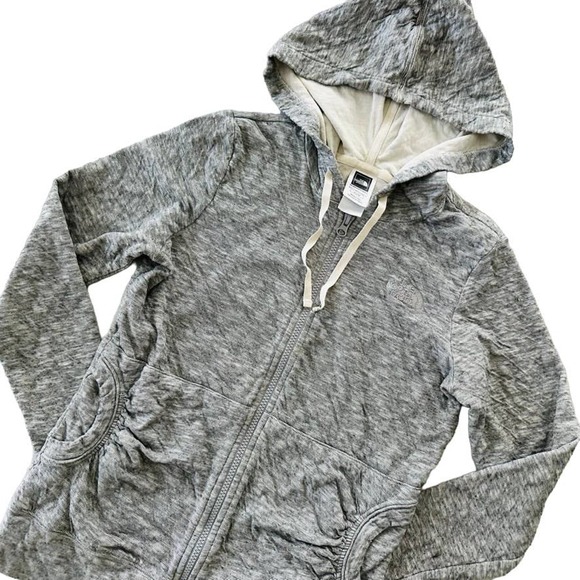 The North Face Tops - The North Face Vintage Ladies Grey Hoodie XS Full Zip Super Soft Lounge Sweats